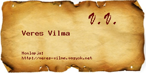 Veres Vilma névjegykártya